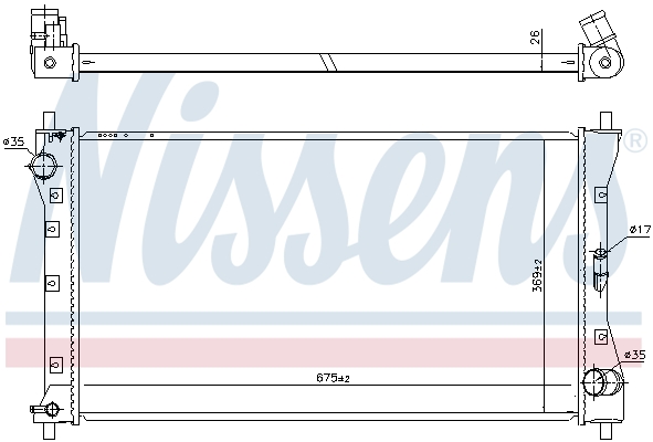 NISSENS 64256 Radiatore,...
