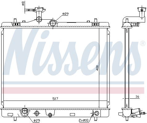 NISSENS 64258 Radiatore,...