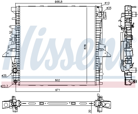 NISSENS 64333 радиатор,...