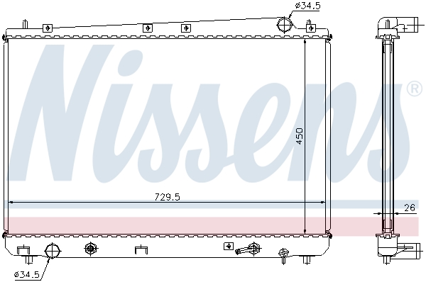 NISSENS 64627A Radiatore,...