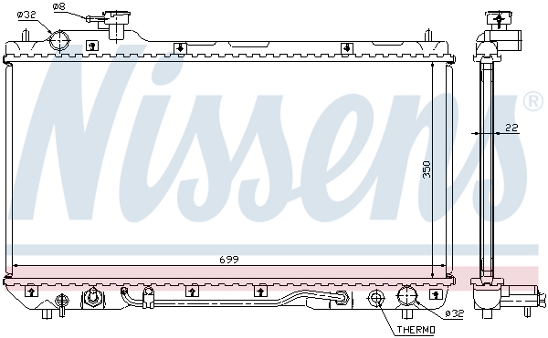 NISSENS 64630A радиатор,...