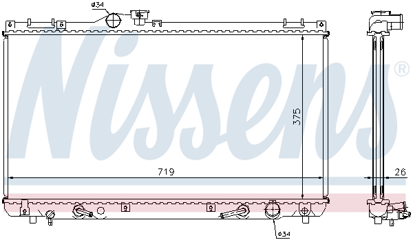 NISSENS 64653A Radiatore,...