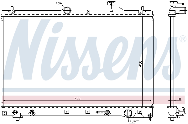 NISSENS 64657 радиатор,...