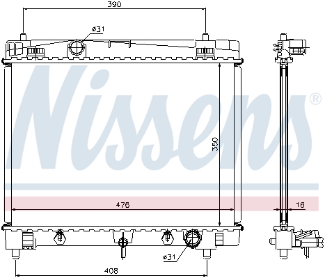 NISSENS 64682 радиатор,...