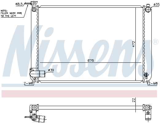 NISSENS 646829 Radiatore,...