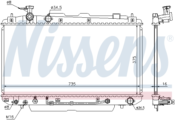 NISSENS 646852 Radiatore,...