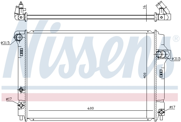 NISSENS 646873 Radiatore,...