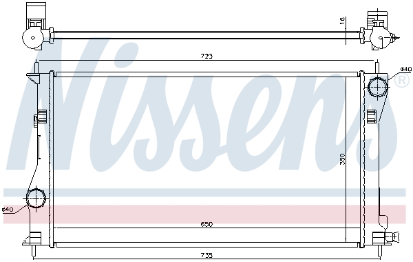 NISSENS 646878 Radiatore,...