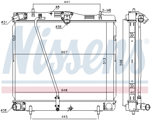 NISSENS 646932 Radiatore,...