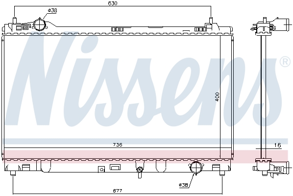 NISSENS 646948 Radiatore,...