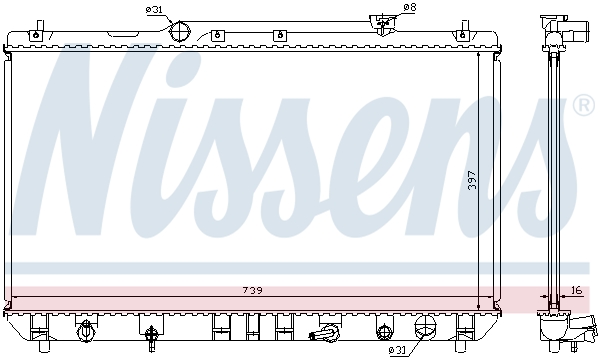 NISSENS 646991 Radiatore,...