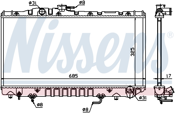 NISSENS 647361 Radiatore,...
