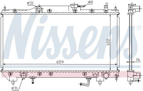 NISSENS 64782A радиатор,...