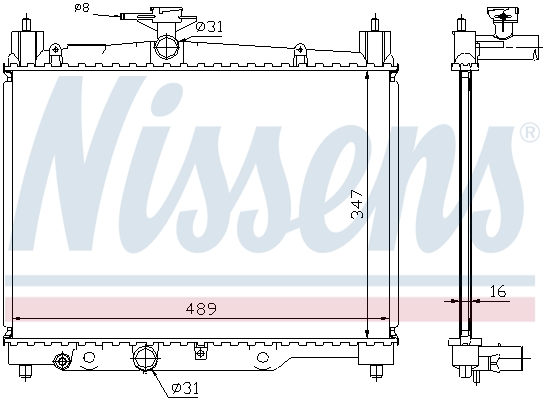 NISSENS 64789A радиатор,...