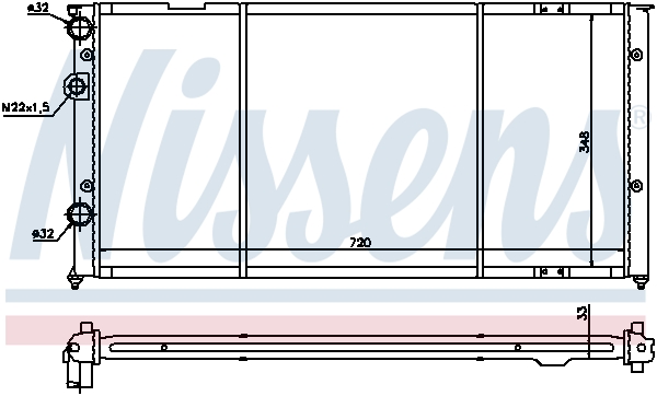 NISSENS 652491 Radiatore,...