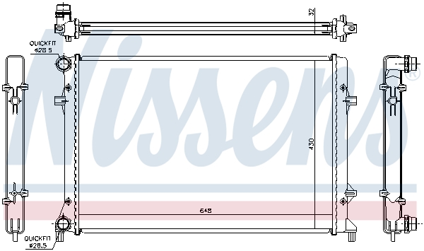 NISSENS 65307 радиатор,...