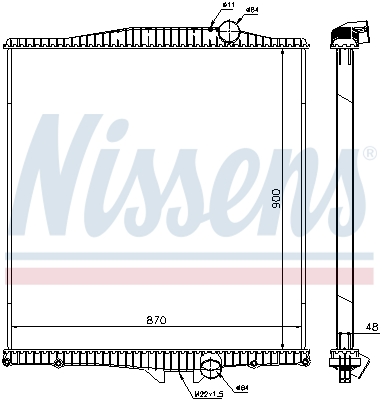 NISSENS 654620 радиатор,...