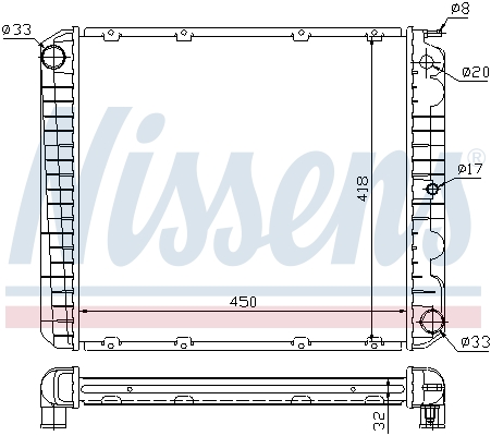 NISSENS 65545A Radiatore,...