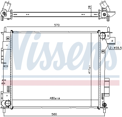 NISSENS 666204 Radiatore,...