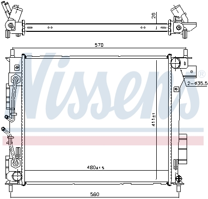 NISSENS 666205 радиатор,...