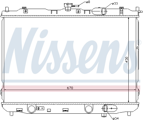 NISSENS 66639 Radiatore,...
