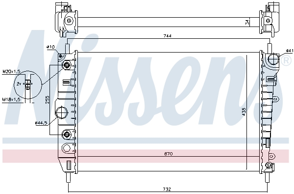 NISSENS 66701 Radiatore,...