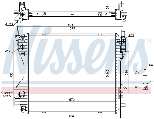NISSENS 66706 Radiatore,...