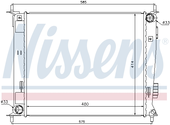 NISSENS 66742 Radiatore,...