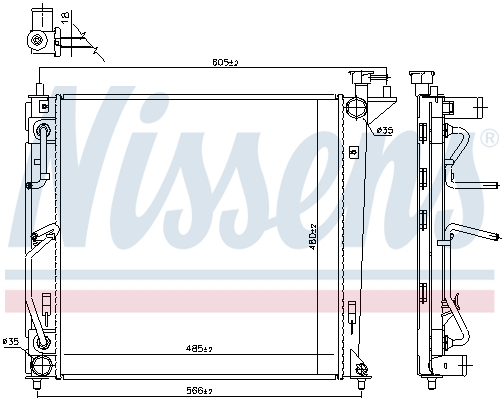 NISSENS 66763 радиатор,...