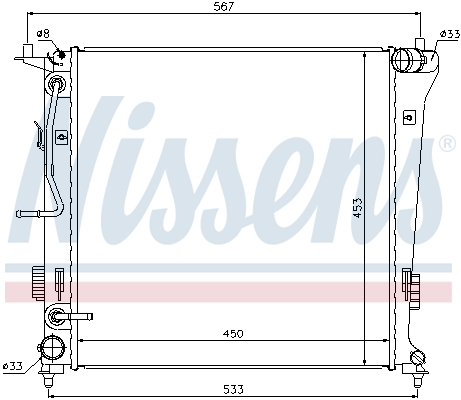 NISSENS 66774 Radiatore,...