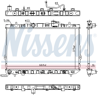 NISSENS 67025 Radiatore,...