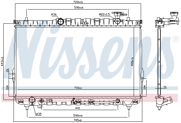 NISSENS 67030 радиатор,...