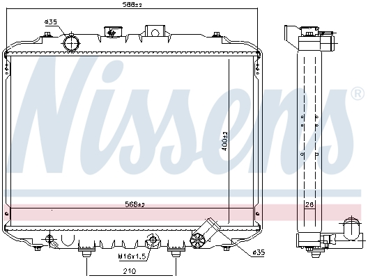 NISSENS 67034 Radiatore,...