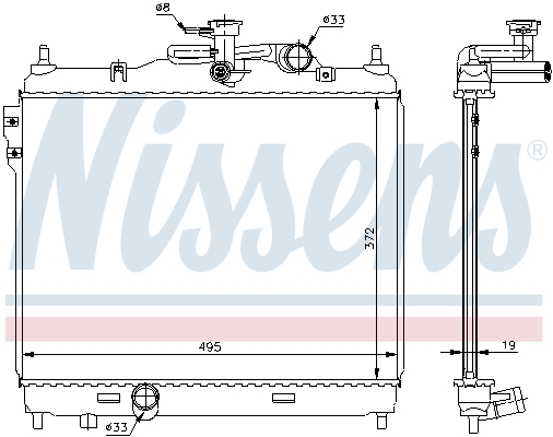 NISSENS 67048 Radiatore,...