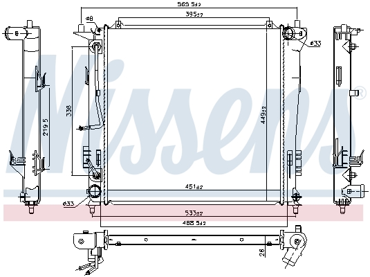 NISSENS 67078 Radiatore,...
