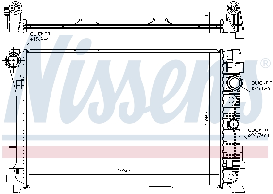 NISSENS 67164 Radiatore,...