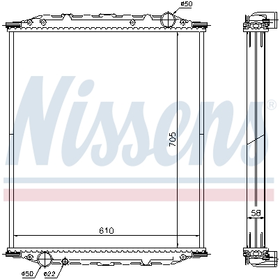 NISSENS 672200 Radiatore,...
