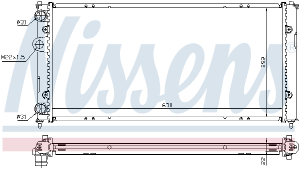NISSENS 673001 Radiatore,...