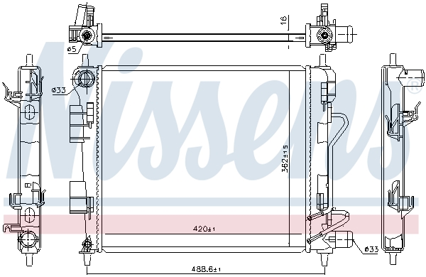 NISSENS 675025 радиатор,...