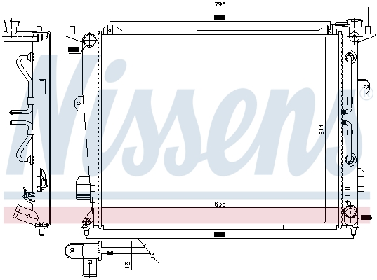 NISSENS 675047 Radiatore,...