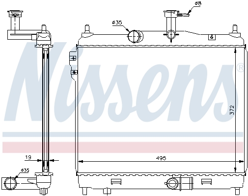 NISSENS 67512 Radiatore,...