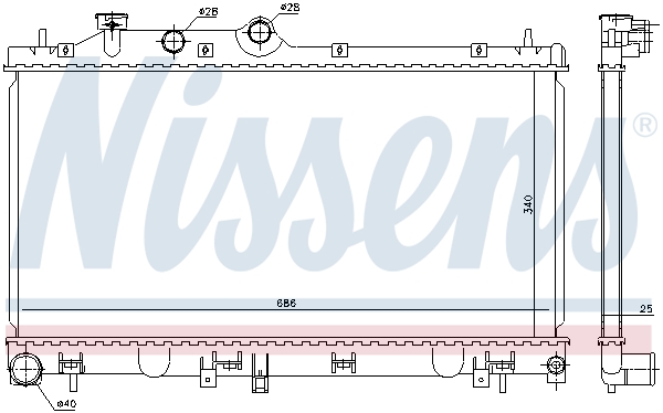 NISSENS 67721 Radiatore,...