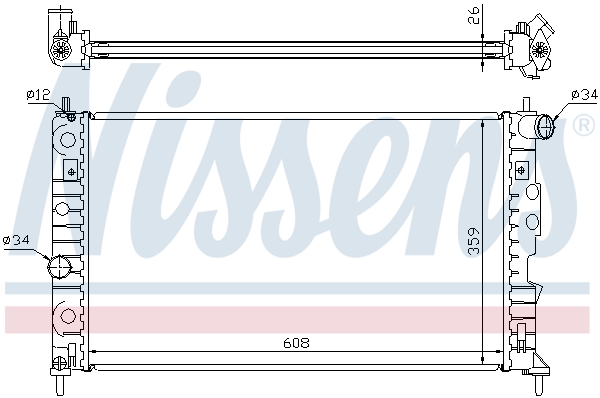 NISSENS 68002A радиатор,...