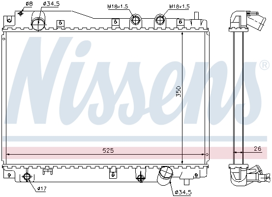 NISSENS 68109 Radiatore,...