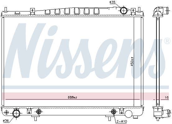 NISSENS 681209 Radiatore,...