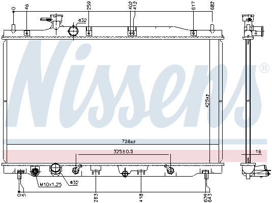 NISSENS 681406 радиатор,...