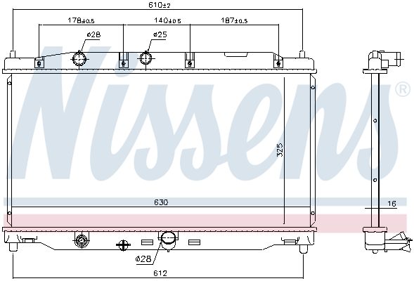 NISSENS 681409 Radiatore,...