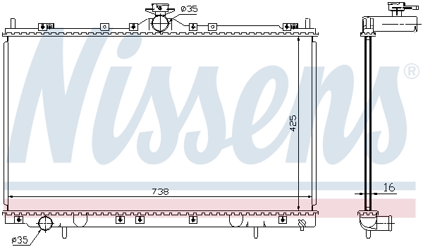 NISSENS 68182 Radiatore,...
