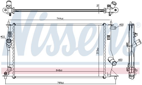 NISSENS 68503 радиатор,...