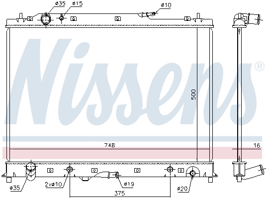 NISSENS 68525 Radiatore,...